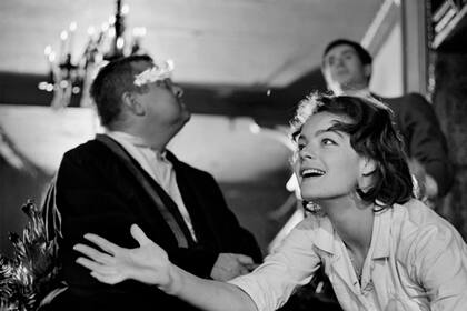 Junto a Orson Welles y Anthony Perkins en El proceso (1962)