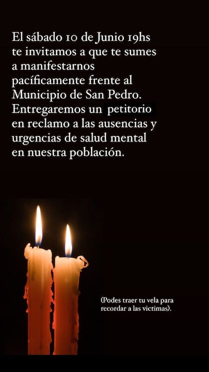 Junto a otros familiares, Luciana está convocando a una manifestación para este fin de semana.