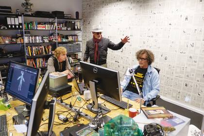 Junto a Simon Pegg y Mark Rylance, actores de Ready Player One