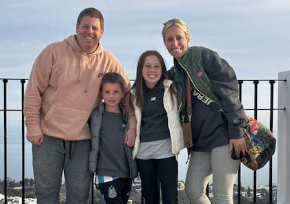 Junto a su esposo e hijos, sus grandes amores de la vida.