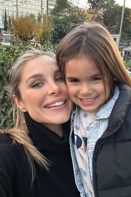 Junto a su hija Giorgia, fruto de su relación con el uruguayo Hugo Sierra.