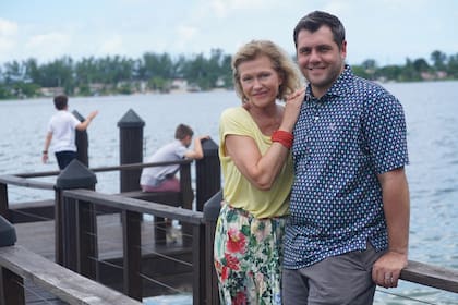 Junto a su hijo Fernando.