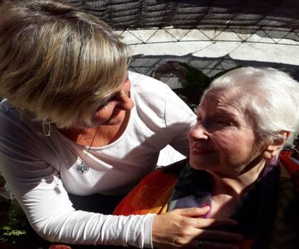 Junto a su mamá, uno de los pilares en su recuperación