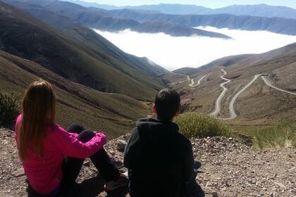 Junto a su mujer, en Jujuy.