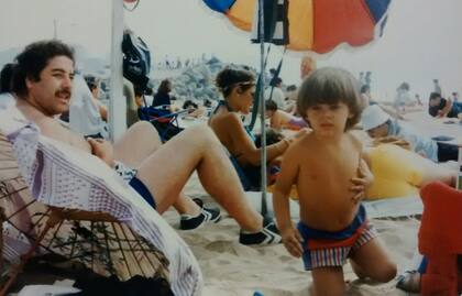 Junto a su padre, un referente importante en su vida.