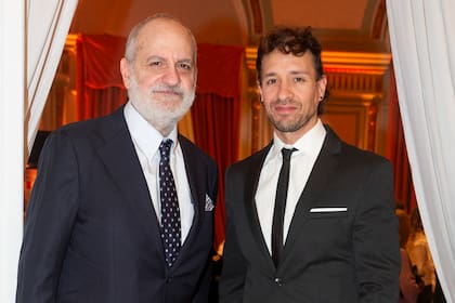 Junto a su pareja, Damián Romero, en una cena a beneficio