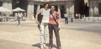 Junto a sui madre en Madrid.