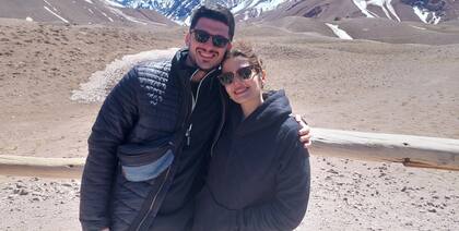 Junto a Tomi, su gran amor.