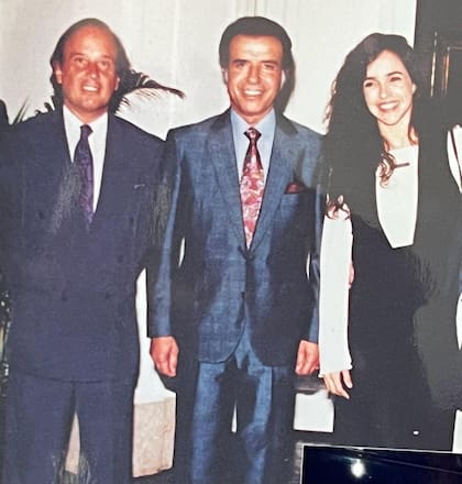 Junto al expresidente Carlos Menem