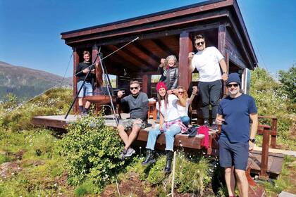 Junto al grupo de riders con el que Carolina compartió el tour.