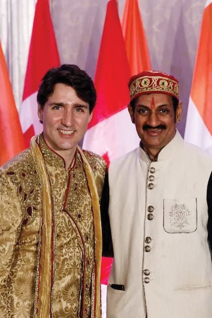 Junto al primer ministro de Canadá, Justin Trudeau. 