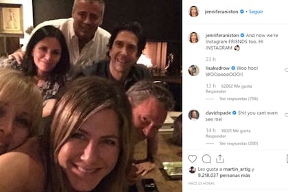 El primer posteo de Jennifer Aniston, con sus excompañeros de Friends