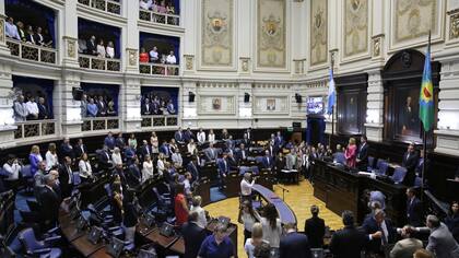 Sesión en la Legislatura de la Provincia de Buenos Aires