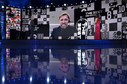 Klopp, durante la entrega de los premios The Best 2020