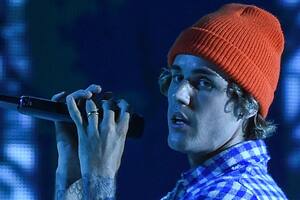 Justin Bieber en los American Music Awards, Los Ángeles, California, EE.UU. el 22 de noviembre de 2020