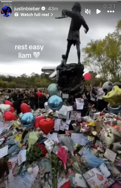 Justin Bieber se despidió de Liam Payne