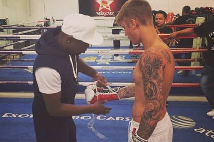 Justin, muy orgulloso de su entrenamiento con el campeón mundial