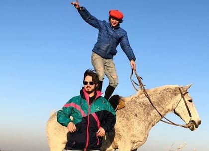 Justo Novillo Astrada, sobre la montura; era un amante de la naturaleza