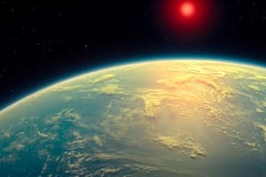 K2-18b es un exoplaneta raro que orbita su estrella en una zona habitable. Foto: Ilustración Universidad de Cambridge