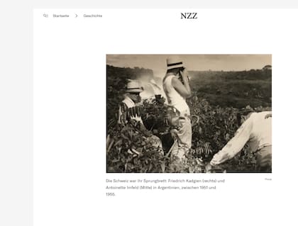 Kadgien en Argentina, en otra imagen publicada por NZZ