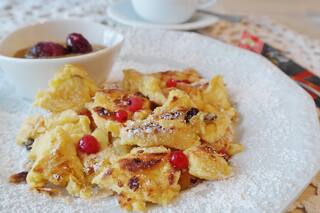 Panqueques kaiserschmarrn como en Austria