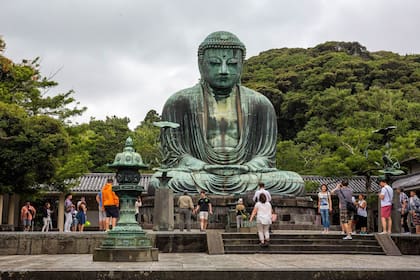 Kamakura, un pueblito muy cerca de Tokio en el que se encuentra el Buda de bronce más grande del país.