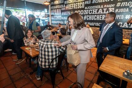 Kamala Harris, en una gira de campaña
