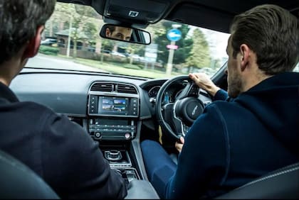 Kane en su Jaguar F-Pace