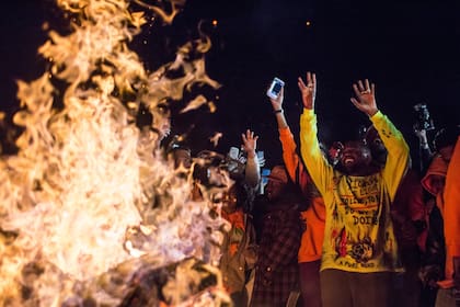 El rapero, en llamas