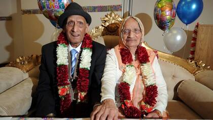 Karam y Kartari Chand estuvieron juntos 90 años, hasta que él murió a los 110 años