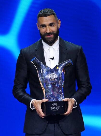 Karim Benzema, elegido mejor jugador de la temporada 2021/22 por la UEFA.