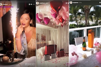 Karina Jelinek festejó sus 40 años en la ciudad de Miami