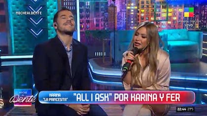 Karina La Princesita cantó en vivo "Al I Ask", una balada en inglés interpretada por Adele