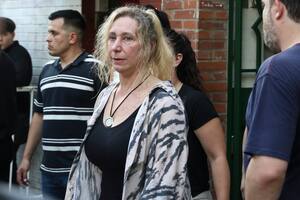 Karina Milei al retirarse del acto que encabezó en el Club Pinocho