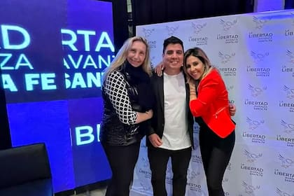 Karina Milei, David Malaguarnera y Romina Diez