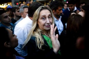 Karina Milei durante la firma de afiliación de Patricia Bullrich a La Libertad Avanza