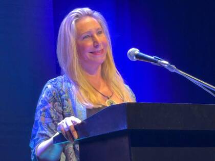 Karina Milei, durante su discurso