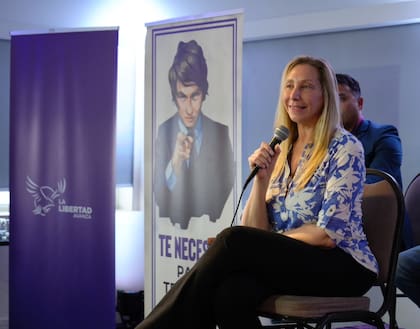 Karina Milei, en Entre Ríos, durante el lanzamiento de la filial local de LLA