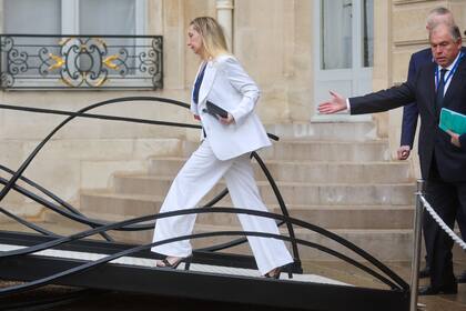 Karina Milei, en París, con Gerardo Werthein