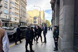 Karina Milei llegó para reunirse con Martín Menem en medio de un fuerte operativo de seguridad