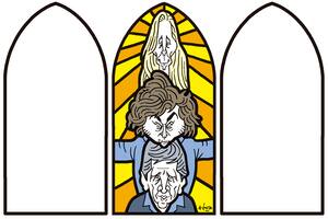 Karina Milei, Javier Milei y Luis Caputo