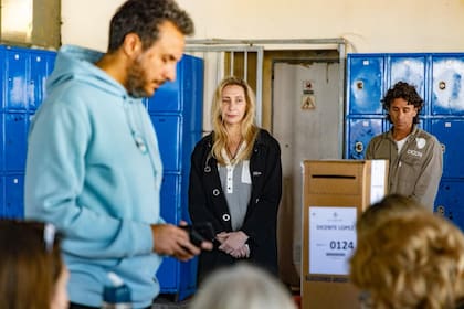 Karina Milei minutos antes de votar