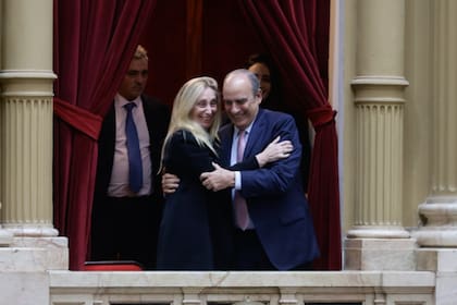 Karina Milei y Guillermo Francos tras la aprobación en la Cámara de Diputados 