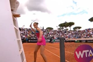 La descontrolada reacción de Pliskova en Roma, luego de un fallo arbitral