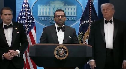 Kash Patel, director del FBI, también tomó la palabra en la conferencia de prensa brindada en la Casa Blanca