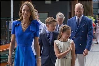 Kate Middleton lució un elegante vestido azul en la final de Wimbledon