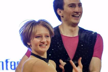 Katerina, la hija del presidente Putin, durante una competencia de danza acrobática en Polonia, en 2014
