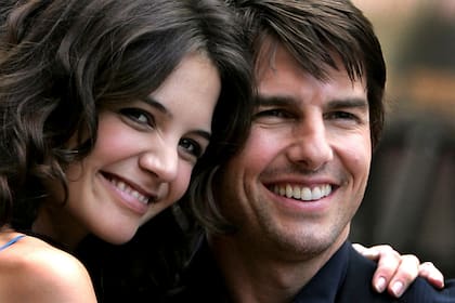 Katie Holmes y Tom Cruise en 2005.