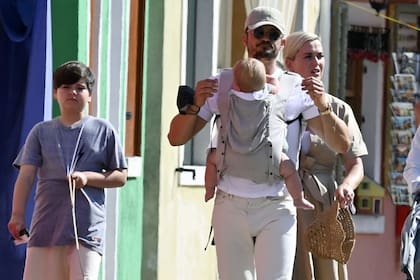 Katy Perry y Orlando Bloom durante un reciente viaje familiar a Venecia, Italia