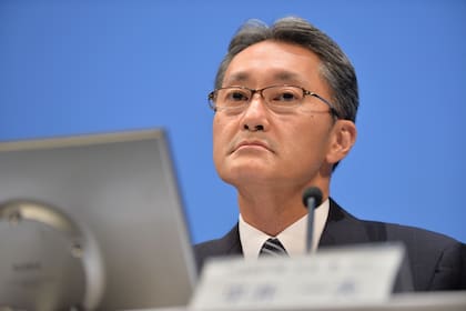 Kazuo Hirai, presidente de Sony, durante el anuncio